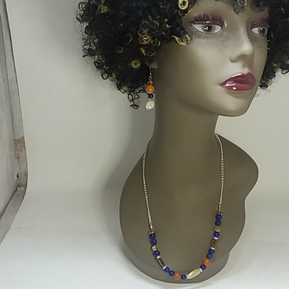 Necklace Set (Tiger's eye, Lapis,Agate,MOP) - Picture 5 of 7